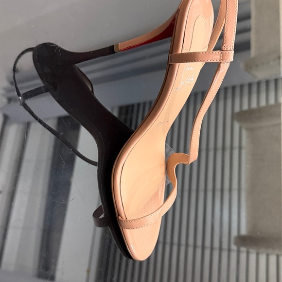 Christian Louboutin Nude Strappy Heels - Picture 5 of 7